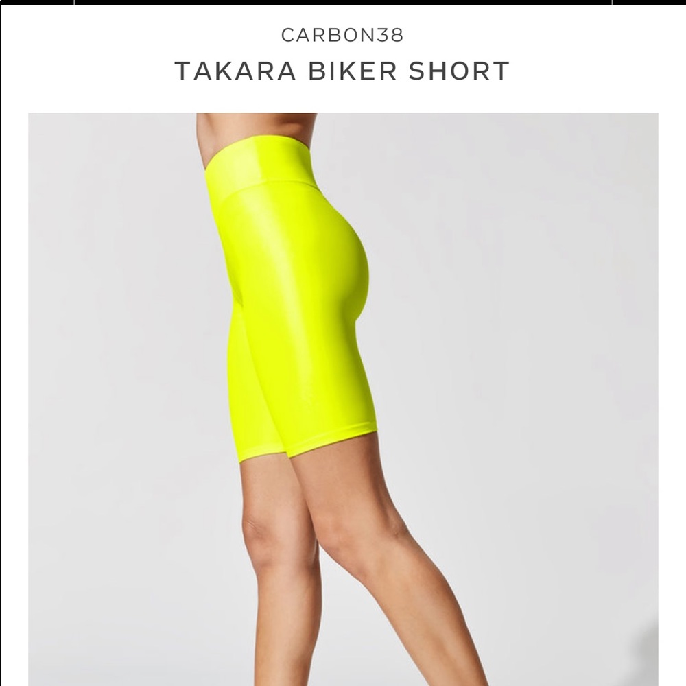 Carbon38 biker short neon yellow
